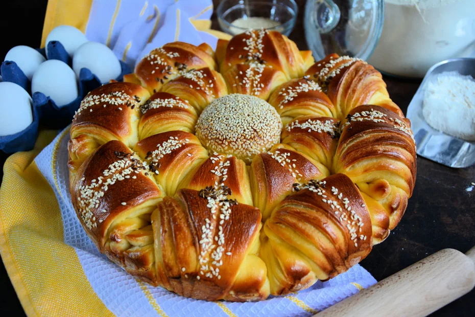 Soft pull-apart butter bread fresh from the oven